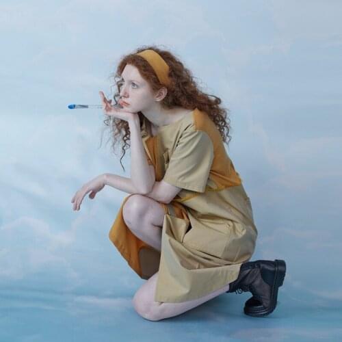 NEW COLLECTION 2020 asymmetrical patchwork safari style short sleeves long women dress