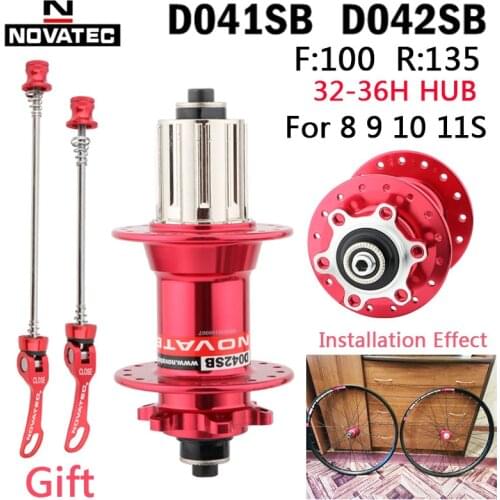 New Novatec hub D041SB D042SB mountain bike disc brake hub 32/36 hole mountain bike road bike bearing 36H hub 8/9/10/11 speed
