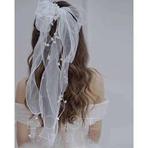 New bridal veil Sen Xianmei hairpin head flower super fairy wedding accessories wedding dress accessories
