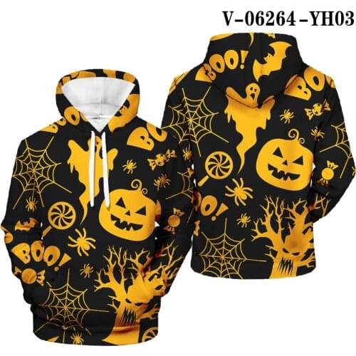 2021 New Creative Halloween pumpkin Men Women Hoodies Sweatshirt Harajuku 3D Print Pattert Cute Pullovers Fashion Autumn Clothes