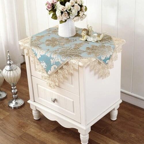 European luxurious Style Blue Jacquard Lace Dust-proof All -purpose Cover Home Decoraive Microwave/TV/cupboard/table Cover