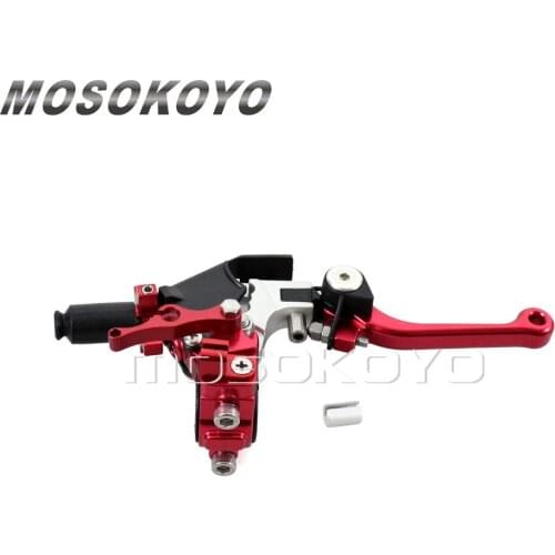 Motorcycle Racing Dirt Bike 22mm 7/8" Handlebar Clutch Lever Adjustable for Honda CR CRF XR 125 250X 450R 500 XR650R Red