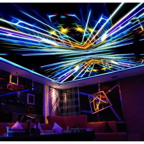 Modern 8d Abstract three dimensional Wall paper Mural 3D Colorful Wallpaper sticker paper For KTV bar Ceiling Wall Murals Decor