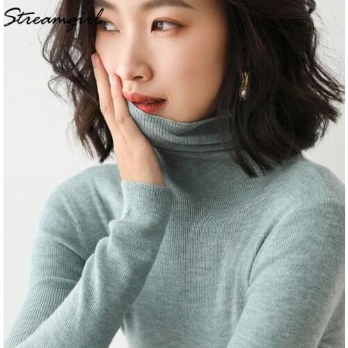 Turtleneck Sweaters For Women Winter Sweater Soft Casual Solid Pullover Knitted Sweaters Black Turtleneck Sweater Women Winter