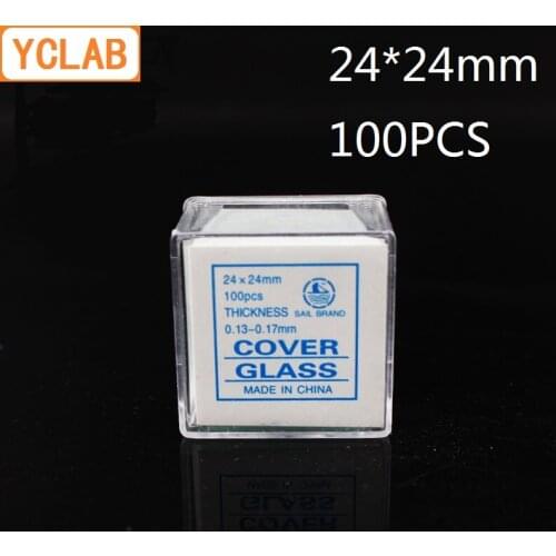 YCLAB 100PCS 24*24mm Cover Glass Medical Laboratory Equipment