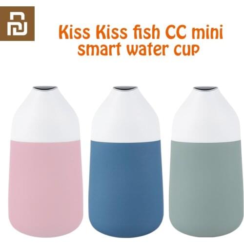 Xiaomi Kiss Kiss fish Thermos Mug CC Mini Smart Water Tea Cup Touch OLED Screen 310ml Vacuum Insulation Bottle Pink Blue Green
