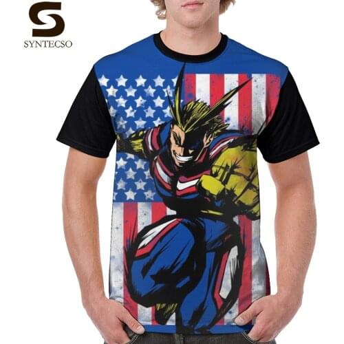 All Might T Shirt The Number T-Shirt Funny Mens Tee Shirt Polyester Short-Sleeve Printed Graphic Tshirt