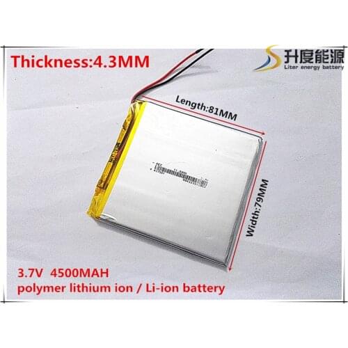 1pcs/lot 437981 3.7V 4500mah tablet battery with Protection Board For PDA Tablet PCs Digital Products