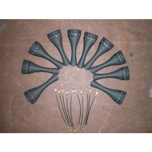 10 PCs Carbon Fiber VIOLA Tail piece for 16" with 10 PCs VIOLA Tail guts