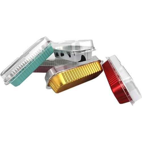 100pcs High quality food grade aluminum foil baking mold cheese cake pudding cup high temperature resistance bread cup with lid