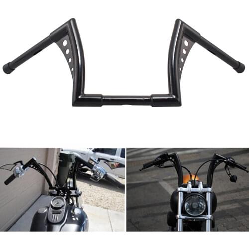 14" Rise Ape Hangers Handlebar For Harley Dyna FLHT FXST Softail FLSTF Sportster XL 883 1200 Handlebar Drag Fat Bar Motorcycle