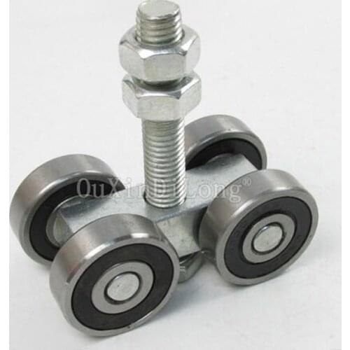 2PCS Heavy Duty Sliding Door Rollers Industrial Warehouse Orbital Track Bearing Wheel Door Hanging Pulleys Runners Loading 450KG