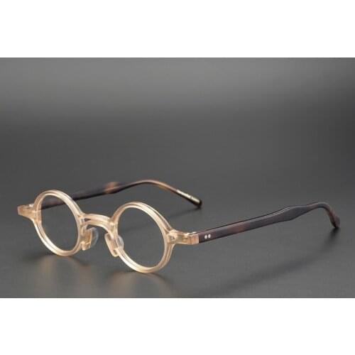 Acetate Small Round Glasses Men Women Vintage Retro Clear Lens Optical Eyeglasses Frame Prescription Eyewear Frames Spectacles