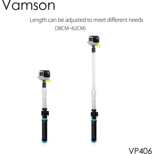 Vamson for Gopro Accessories Floating Extension Float Pole Remote Stick Floaty Monopod for Gopro Hero 7 6 5 +VP406
