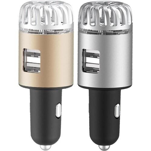 Car Air Purifier 20 Million Negative Ion Dual USB Car Charger 2 In 1 Air Purifier