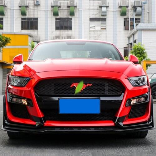 Car Front Bumper Racing Grills Tail Box Logo for 15-20 Ford Mustang Modification Parts Trunk Surface Decoration Sticker
