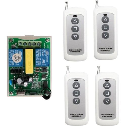 AC220V 433mhz RF Wireless Remote Control switch Receiver+Transmitter tubular motor garage door projection screen shutters/blinds