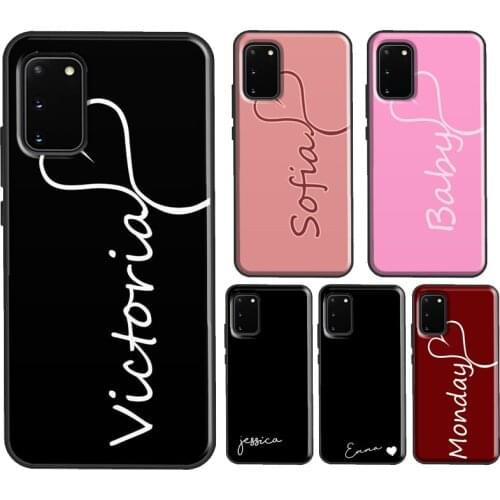 PERSONALISED CUSTOM INITIALS NAME Case For Samsung Galaxy S21 Ultra Note 20 S20 FE S8 S9 S10 Plus S10e Note 9 10 Plus Coque