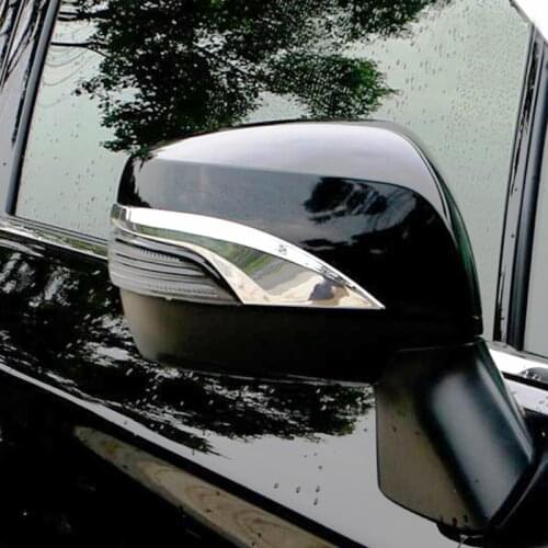 For Subaru Outback 2015 2016 Car styling ABS Chrome Rearview mirror decoration strip Panel Cover Trim