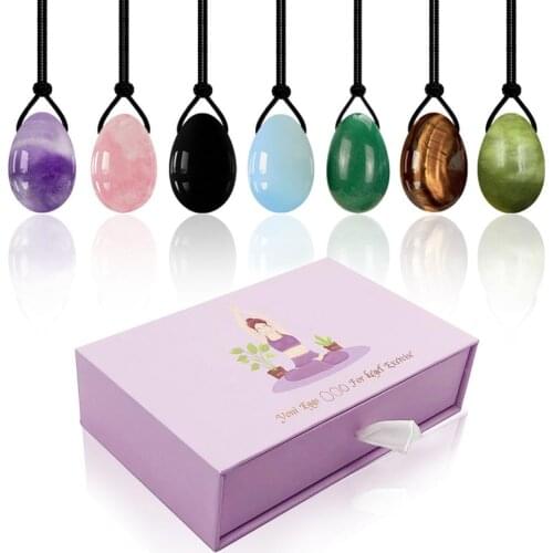 Gouache Stone Vaginal Massage Ball Yoni Egg Set Natural Rose Quartz Kegel Exercise Jade Egg Vaginal Muscle Tighten Jade Massager