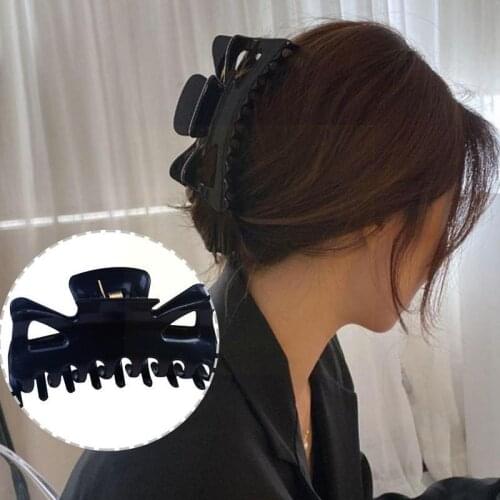 New Korean Large Hair Claws Elegant Hairpins Barrette Girls Clips Hair Hair Accessories Crab Hairgrip Headwear For Women A0W9