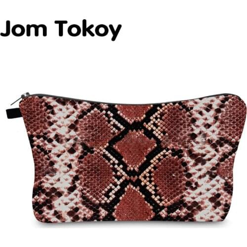 Jom Tokoy Cosmetic Bag Printing Serpentine Personalised Makeup Bags Organizer Bag