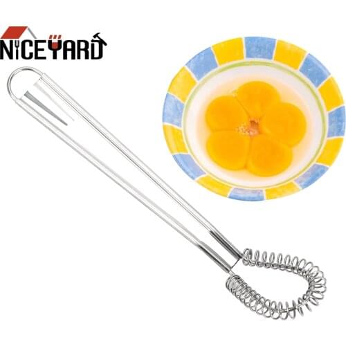 NICEYARD Stainless Steel Mini Whisk Spring Blender Egg Beater Coffee Mixer Milk Frother Foamer Cooking Tools Kitchen Accessories