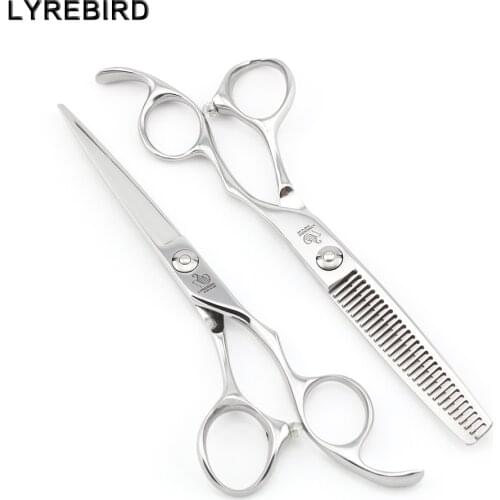 Professional hair scissors 5.5 Inch 6 INCH Convex edge Cutting and Thinning Shears Lyrebird HIGH CLASS 5SETS/LOT NEW