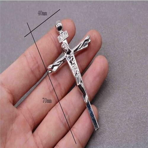 Religious Orthodox Church Alloy Cross Handmade Pendant Medal, European Classic Cross Medal.20pcs