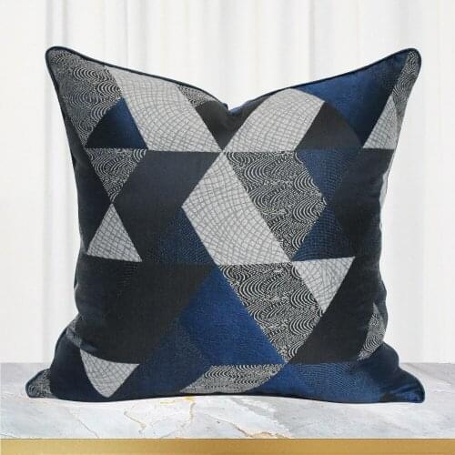 Luxury Sofa Cushion Nordic Decorative Geometric PillowCase 45x45 Simple Dakimakura For Living Home Blue Sofa Pillow Cover 50x50