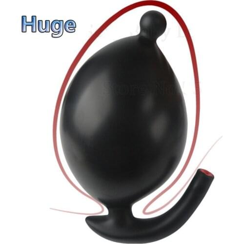 Silicone Inflated Big Anal Plug Dildo Pump Butt Plug Anal Dilator Prostate Massage Anus Extender Dilatador Sex Toys Men Women 18