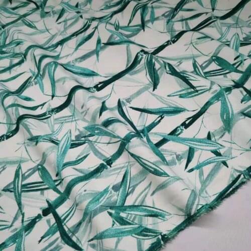 Bamboo Print Stretchy Fabric Shirt Head Wear Craft Material Dress Stylish