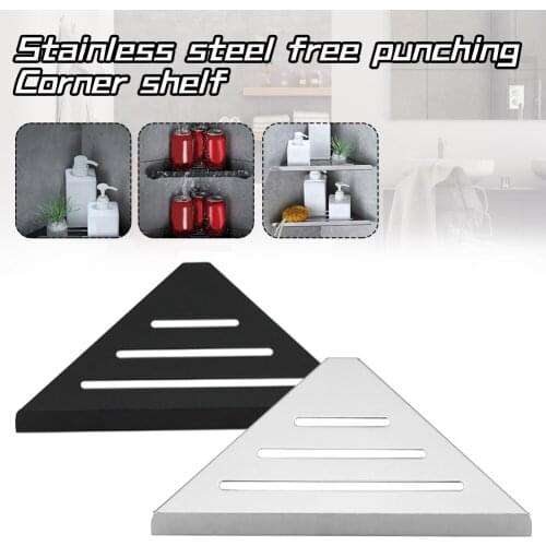 Bathroom Corner Caddy Shelf Shampoo Holder Organizer Wall Mount Adhesive Storage Rack for Bathroom Kitchen