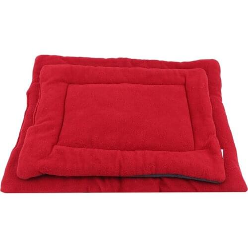 Thicken Fleece Pet Cushion Winter Dog Bed Mat Blanket Warm Puppy Cat Fleece Beds For Small Large Dogs Cats Pad