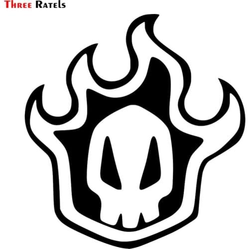Three Ratels FTZ-232 Cool Manga Logo Bleach Rukia Kuchiki Skull Vinyl Decal Laptop Tablet Skateboard Car Windows Stickers Decal