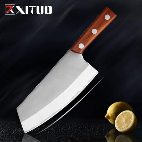 High Carbon Steel Chef Knife Sharp Mirror Light Handmade Forged Knives Use In Kitchen For Vegetable Slip Resistant Mkuruti Wood