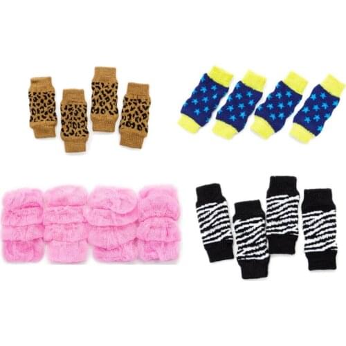 4Pcs/set Winter Pet Creative Warm Leg Protector Dog Cat Puppy Cotton Warm Leg Warmer Socks Winter Pet Knee Socks Supplies
