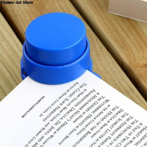 1pc Office Staple Free Stapleless Stapler Home Paper Binding Binder Paperclip Size: 5*5.7cm