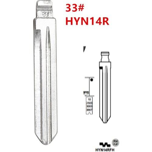 10pcs HYN14R Flip Blank key Blade 33# HYN14RFH for Hyundai Accent HYN14RFH Key Blade for KD keydiy xhorse VVDI remotes
