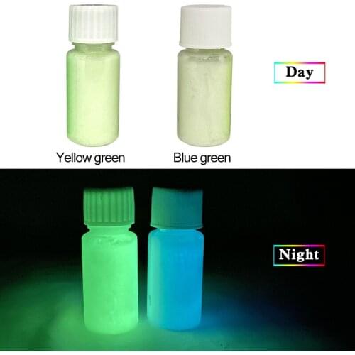 2 Bottles Luminous Paint Glow in the Dark for Party Decorations Arts Blue Green Phosphor Pigment Flu