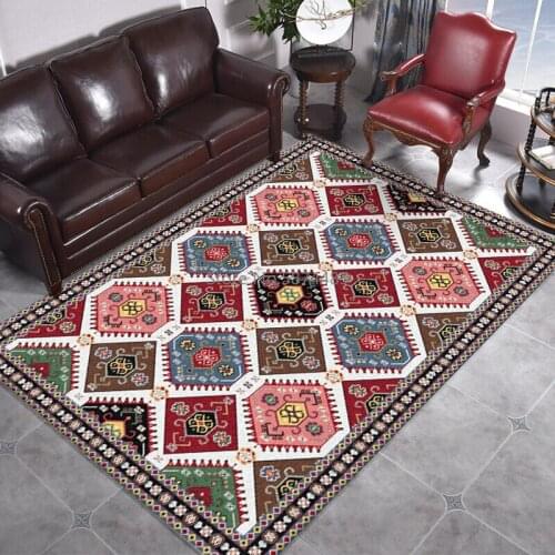 200*300cm American Retro Classical Persian Geometric Ethnic Style Bedroom Door Living Room Kitchen Bedside Mat Carpet