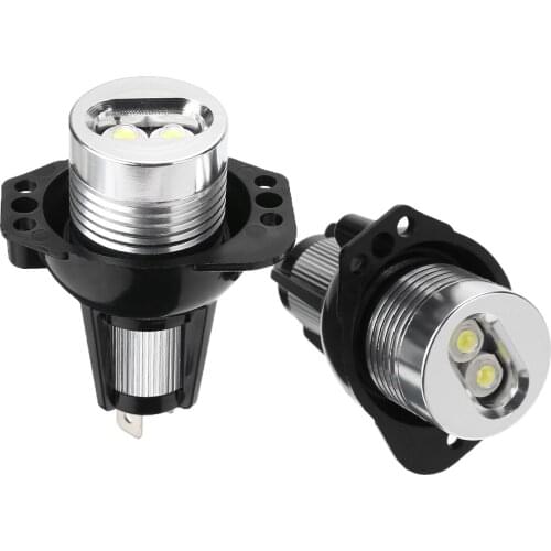 2x 12V 10W LED Headlight Angel Eye Halo Ring Lamp Bulbs For BMW E90 E91 3 Series Car Light Accessory White LED Headlight Bulbs