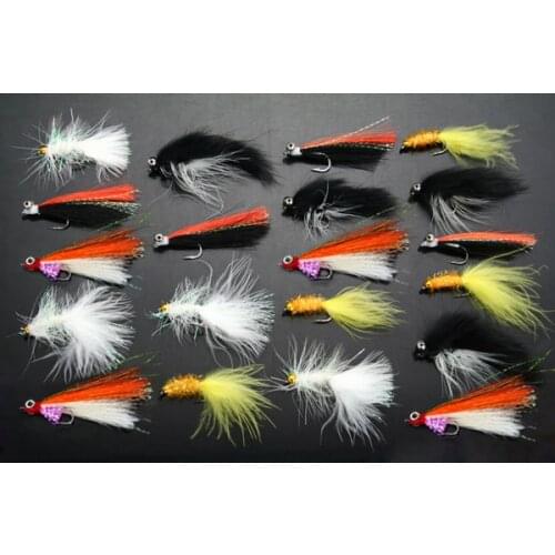 40Pcs Woolly Bugger Deceiver Zonker Trout Fly Fishing Flies