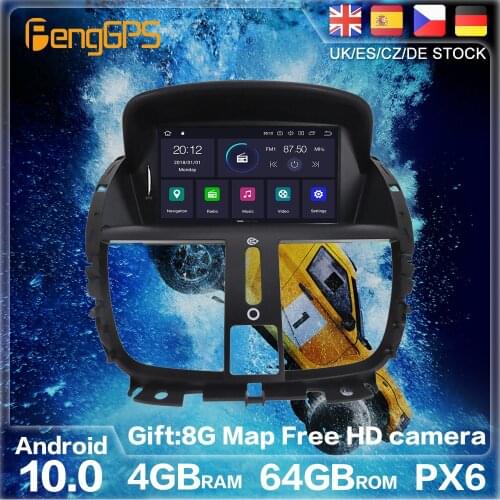 Android 10.0 64G PX6 GPS Navigation For Peugeot 207 2008-2014 Auto Radio Stereo Car CD DVD Multimedia Auto Player HeadUnit 2DIN
