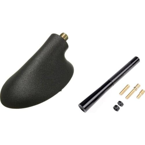 Aerial Antenna Base for Ford Focus 1989 to 2011 C-MAX & 120mm Black Antenna Short-on Car Radio AM/FM Aerial + Adapter