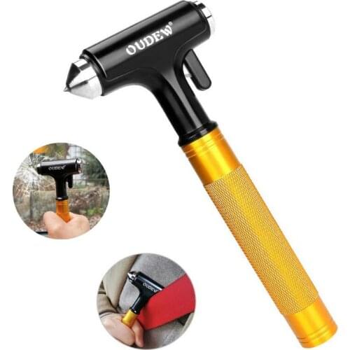 Car safety hammer, safety belt breaker, safety belt cutter, non-slip handle emergency escape tool