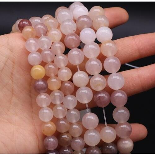 4/6/8/10mm Natural Stone Beads DIY Loose Spacer Violet Stone Bead For Jewelry Making Bracelet Necklace New Gemstone
