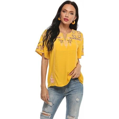 Блузки с вышивкой KUCLUT China At AliExpress