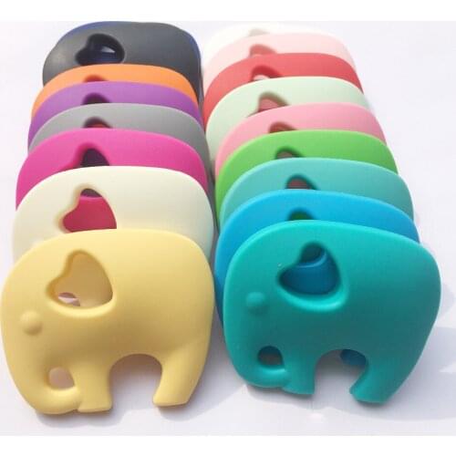 HOT! Elephant Silicone Pendant or Teether Silicone Nursing Necklace, silicone elephant Pendant baby can chew necklaces