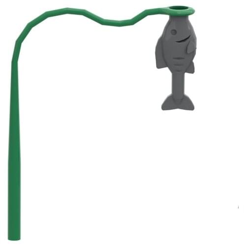 [MOC Hub] 6PCS Whip Fish Building Blocks Compatible Major Brand Kids Toys 2488 64648 Early Learning Education Gifts